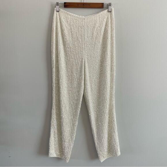 ASOS EDITION | Women’s Beaded Sequin Wedding Pant Trouser High Rise Waist Bride - Picture 7 of 14